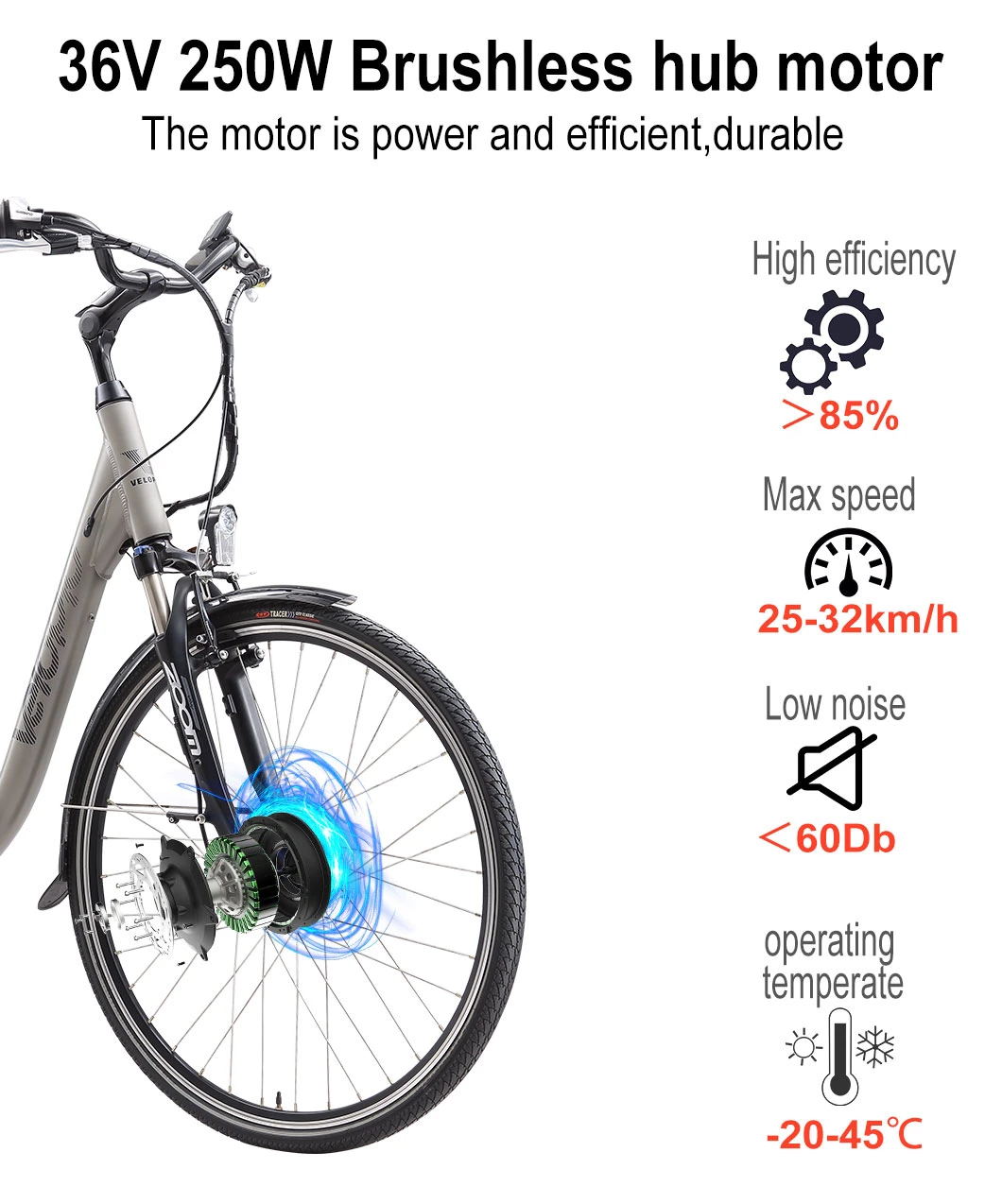 Hot Sale High Speed Electric City Road Bike Ebike with Lithium Battery