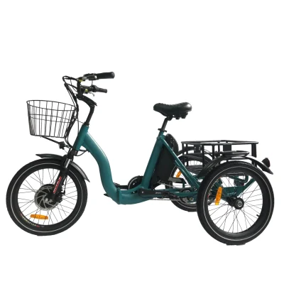 Gran oferta, triciclo eléctrico de ciudad, bicicleta de carga plegable de 3 ruedas, triciclo eléctrico con batería de litio de 36V/48V, triciclo eléctrico para adultos, neumático pequeño de carretera